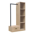 Cuier Cu Pantofar Unitate depozitare cu functie Erdeco, 80x40x150 cm, Naturala