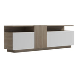 Unitate TV cu functie de stocare Vendora, Lemn, Alb, 150x29x46 cm