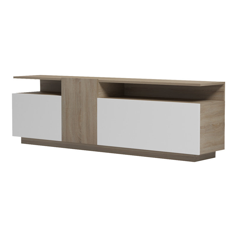 Unitate TV cu functie de stocare Vendora, Lemn, Alb, 150x29x46 cm