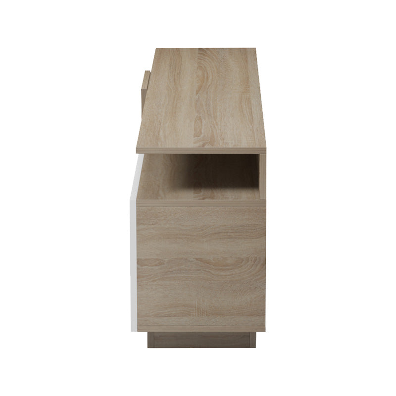 Unitate TV cu functie de stocare Vendora, Lemn, Alb, 150x29x46 cm