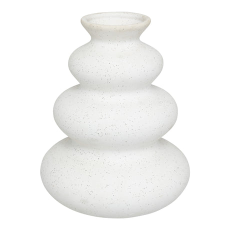 Vaza ceramica Delfar, Alb, 18x18x20 cm