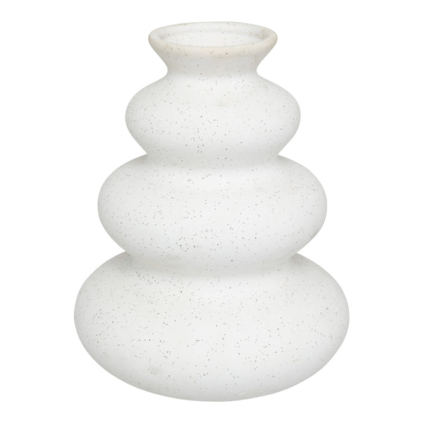 Vaza ceramica Delfar, Alb, 18x18x20 cm