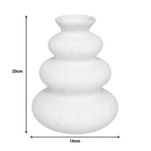 Vaza ceramica Delfar, Alb, 18x18x20 cm, imagine suplimentara