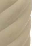 Vaza ceramica Dermel, Bej, 12x12x25 cm