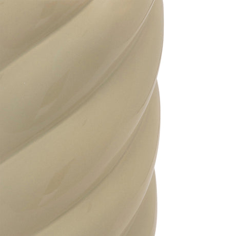 Vaza ceramica Dermel, Bej, 12x12x25 cm