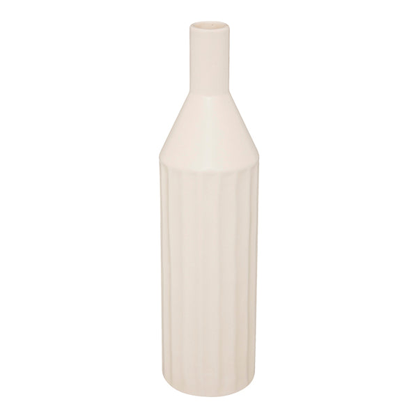 Vaza ceramica Drego, Bej, 8x8x30 cm