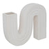Vaza ceramica Snaky, Alb, 25x5x21 cm