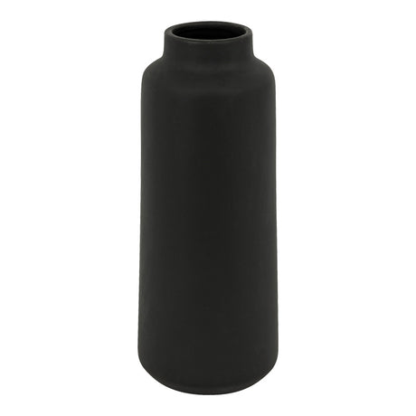 Vază decorativă ceramică Bender, Ceramică, Negru, 12x30 cm