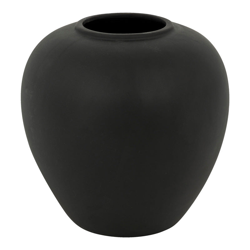 Vază decorativă ceramică Derbe, negru, 22x24 cm