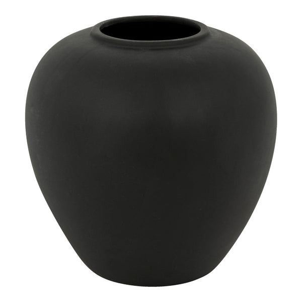 Vază decorativă ceramică Derbe, negru, 22x24 cm