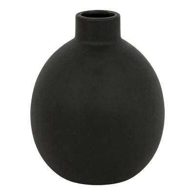Vaza Vază decorativă ceramică Rianzo, Negru, 14x18 cm