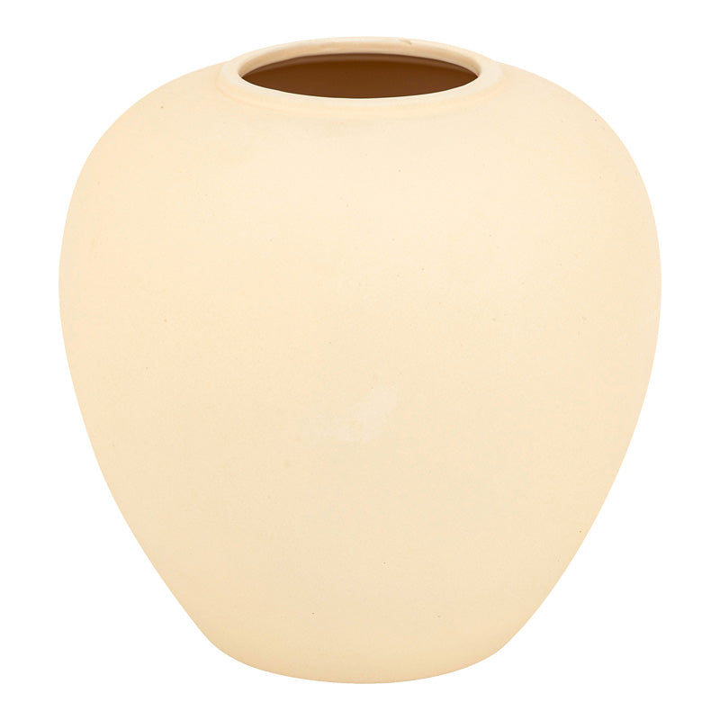 Vază decorativă ceramică Vegen, crem, 22x24 cm