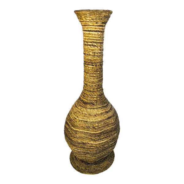 Vază decorativă cu aspect de funie Strail, Banana, Natur, 40x100 cm