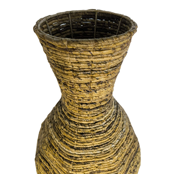 Vază decorativă cu sfoară de banană Lerpon, Rustic, Sfoară naturală, Natur, 40x100 cm