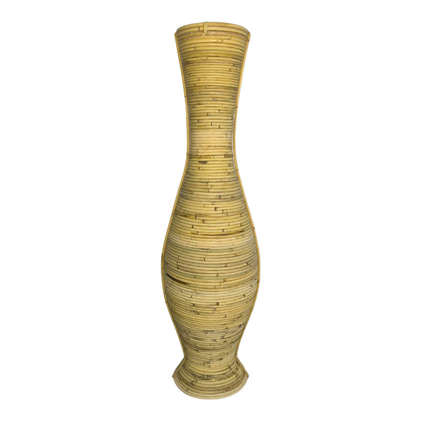 Vază decorativă Virnia, Rattan, Natur, 40x100 cm