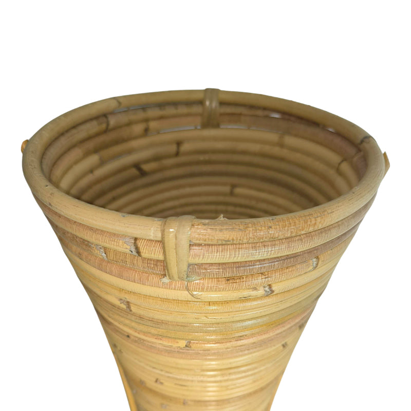 Vază decorativă Virnia, Rattan, Natur, 40x100 cm