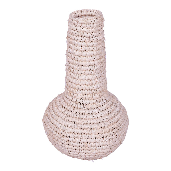Vaza impletita Sannery Boho, Natural, 18x18x30 cm