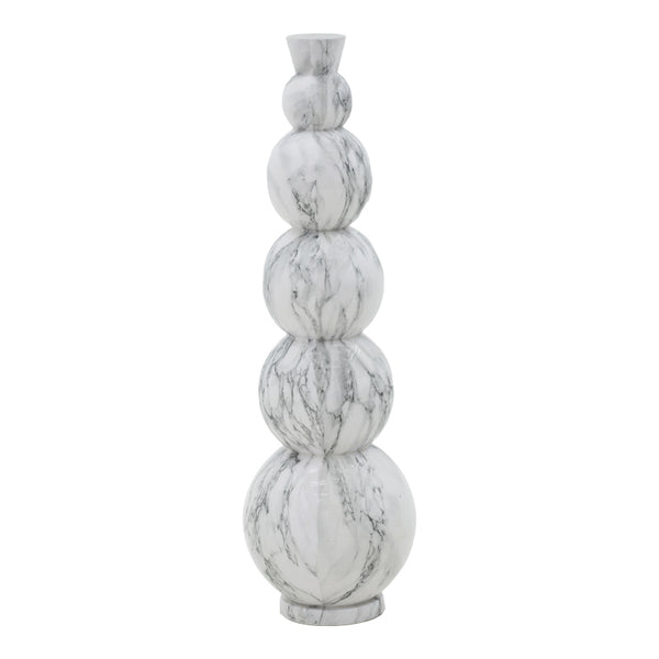 Vaza Lopel metal negru, aurie, 26x26x87 cm