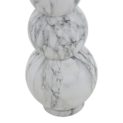 Vaza Lopel metal negru, aurie, 26x26x87 cm, detaliu produs