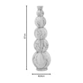 Vaza Lopel metal negru, aurie, 26x26x87 cm, perspectiva suplimentara