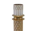 Vaza Sammy, Auriu, 15x15x88 cm, imagine suplimentara