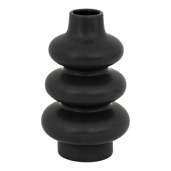 Vaza Zerve, Negru, 15x15x25 cm