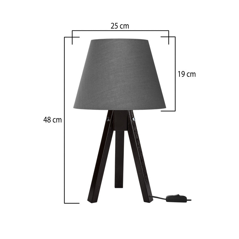 Veioza Adeck, Maro-Gri, 25x25x45 cm, perspectiva suplimentara