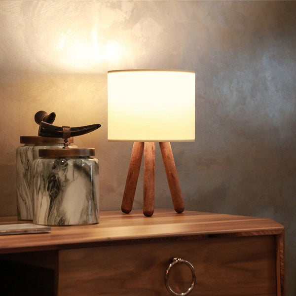Veioză Aydak Table Lamp, Bej, 19x15x32 cm