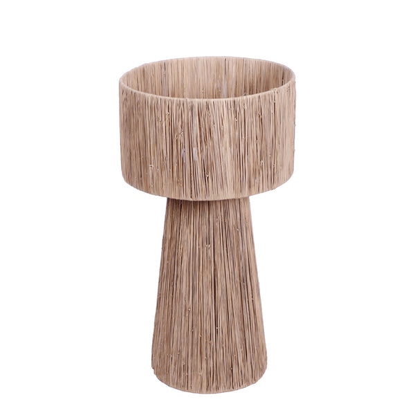 Veioza din fibre Naturale Chenz Boho, Natural, 35x35x65 cm