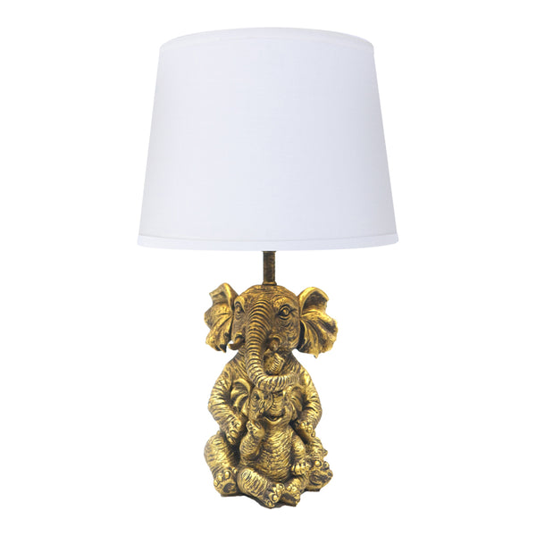 Veioza Eliom metal cupru, alb, 25x25x41 cm
