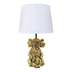 Veioza Eliom metal cupru alb 25x25x41 cm