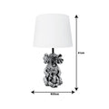 Veioza Eliom metal cupru, alb, 25x25x41 cm, imagine suplimentara