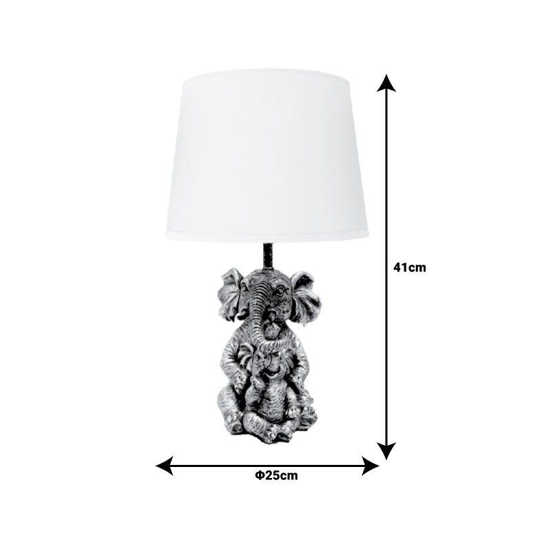 Veioza Eliom metal cupru, alb, 25x25x41 cm, imagine suplimentara