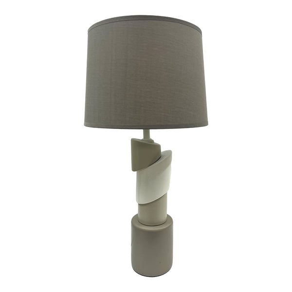 Veioza Frant ceramica-metal, maro, 28x28x54 cm