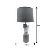 Veioza Frant ceramica-metal, maro, 28x28x54 cm, imagine suplimentara