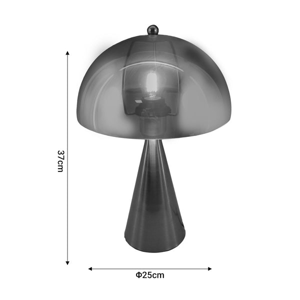 Veioza Illumna metal auriu si sticla, 25x25x37 cm