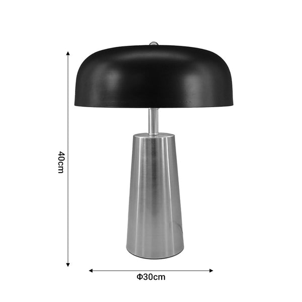 Veioza Luminary metal argintiu si, negru, 30x30x40 cm