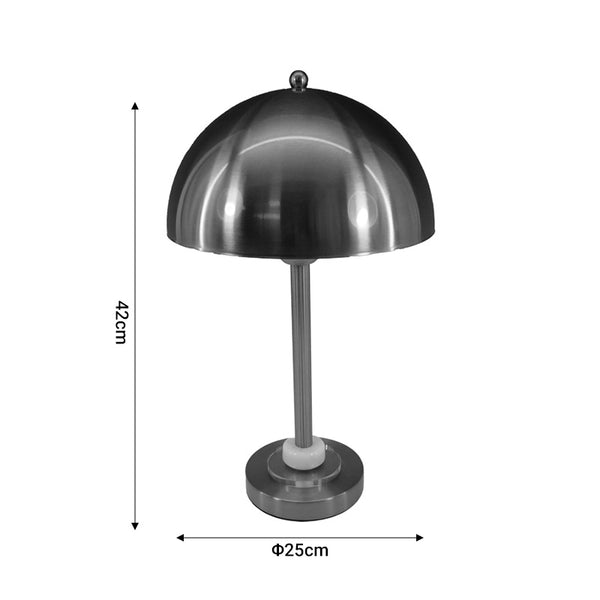 Veioza Lustrous metal, Argintiu - Auriu, 25x25x42 cm