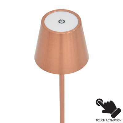Veioza tactila Brave, LED, Bronz, 11x11x37 cm, detaliu produs