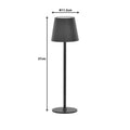 Veioza tactila Brave, LED, Bronz, 11x11x37 cm, perspectiva suplimentara