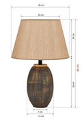 Veioză TM169 Table Lamp, Maro