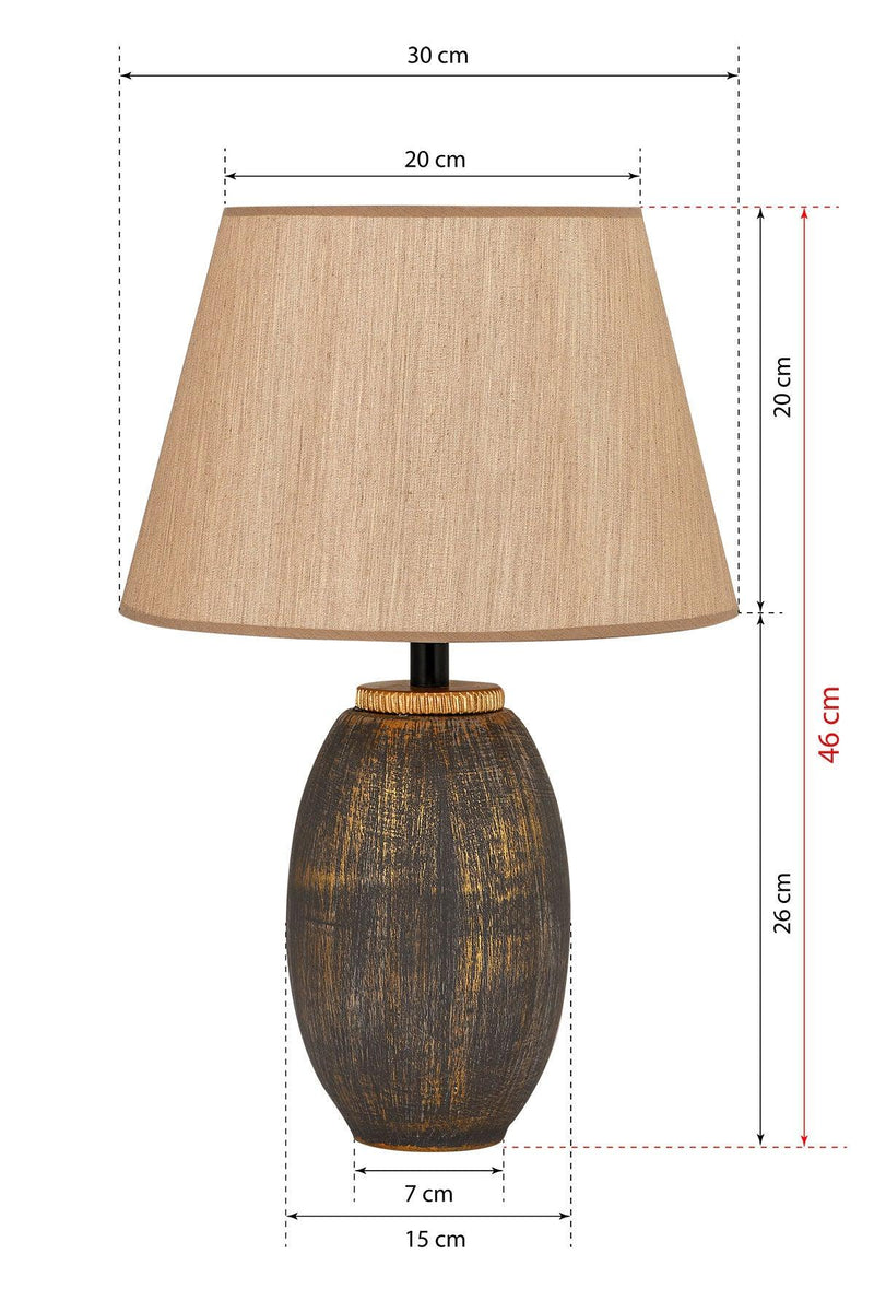 Veioză TM169 Table Lamp, Maro