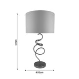 Veioza Valou, aluminiu si textil, D35x65 cm - Auriu