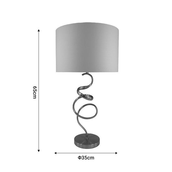 Veioza Valou, aluminiu si textil, D35x65 cm