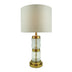 Veioza Wenxie metal auriu marmura tesatura bej 32x32x53 cm