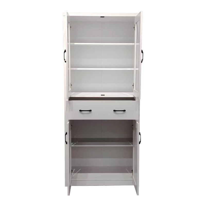 Vitrina-șifonier multifunctionala Nisso, Lemn, Alb, 80x40x184 cm - Alb