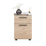 Noptiera Adore White, 2 sertare, Usa reversibila, Alb, 40x57x41 cm