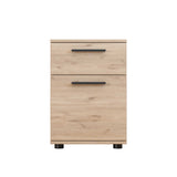 Noptiera Adore White, 2 sertare, Usa reversibila, Alb, 40x57x41 cm