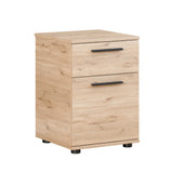 Noptiera Adore White, 2 sertare, Usa reversibila, Alb, 40x57x41 cm