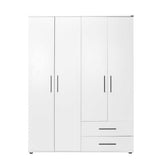 Dulap Haine Adore White, 4 usi si 2 sertare, Alb, 137x187x52 cm, foto produs 6